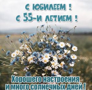 Скачать бесплатно Картинка с юбилеем 55 мужчине на сайте WishesCards.ru