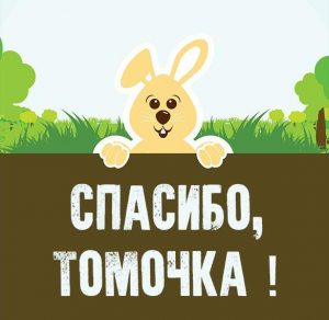 Скачать бесплатно Картинка спасибо что ты есть Томочка на сайте WishesCards.ru