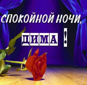 Скачать бесплатно Картинка спокойной ночи Дима на сайте WishesCards.ru