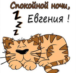 Скачать бесплатно Картинка спокойной ночи Евгения на сайте WishesCards.ru