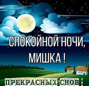 Скачать бесплатно Картинка спокойной ночи Мишка на сайте WishesCards.ru