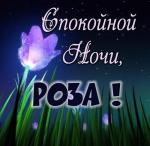Скачать бесплатно Картинка спокойной ночи Роза на сайте WishesCards.ru
