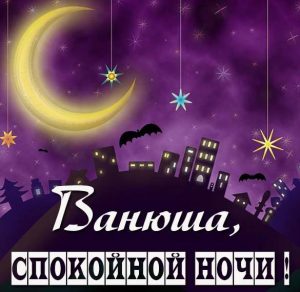 Скачать бесплатно Картинка спокойной ночи Ванюша на сайте WishesCards.ru
