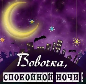 Скачать бесплатно Картинка спокойной ночи Вовочка на сайте WishesCards.ru