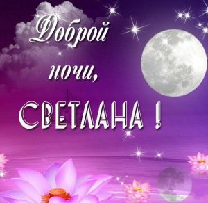 Скачать бесплатно Картинка Светлана доброй ночи на сайте WishesCards.ru
