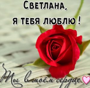 Скачать бесплатно Картинка Светлана я тебя люблю на сайте WishesCards.ru