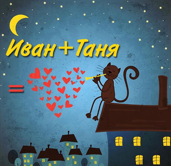Скачать бесплатно Картинка Таня и Иван на сайте WishesCards.ru