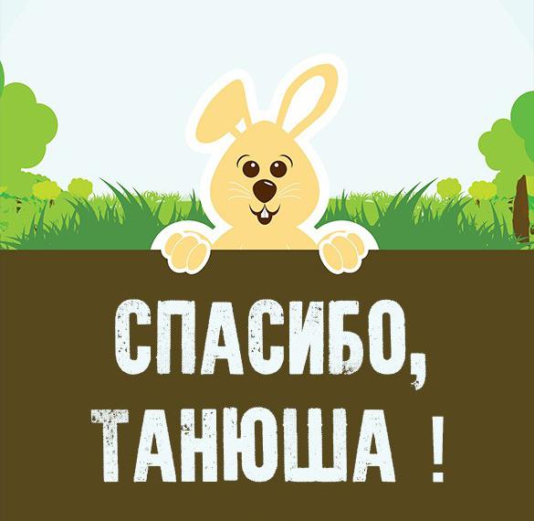 Скачать бесплатно Картинка Танюша спасибо на сайте WishesCards.ru