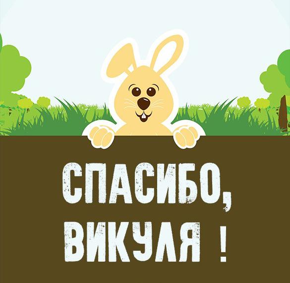 Скачать бесплатно Картинка Викуля спасибо на сайте WishesCards.ru