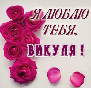 Скачать бесплатно Картинка Викуля я тебя люблю на сайте WishesCards.ru