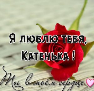 Скачать бесплатно Картинка я люблю тебя любимая Катенька на сайте WishesCards.ru