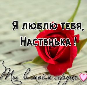 Скачать бесплатно Картинка я люблю тебя любимая Настенька на сайте WishesCards.ru