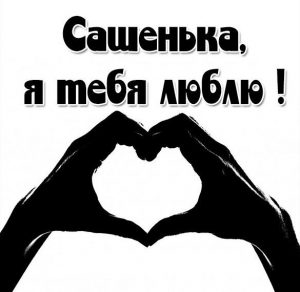 Скачать бесплатно Картинка я люблю тебя Сашенька на сайте WishesCards.ru