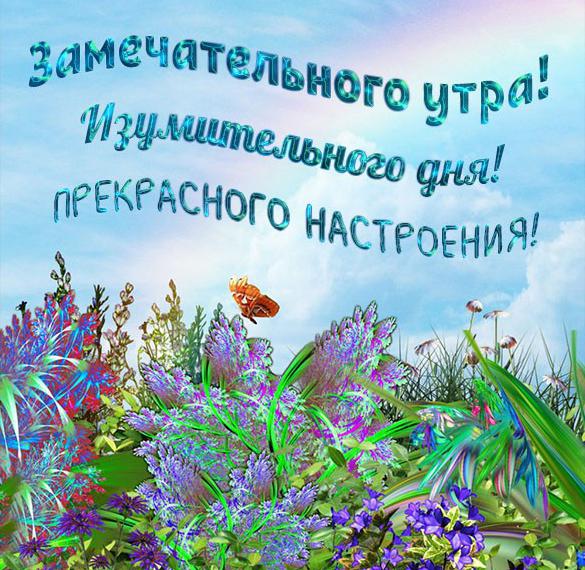 Скачать бесплатно Картинка замечательного утра изумительного дня прекрасного настроения на сайте WishesCards.ru