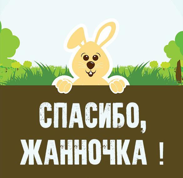 Скачать бесплатно Картинка Жанночка спасибо на сайте WishesCards.ru