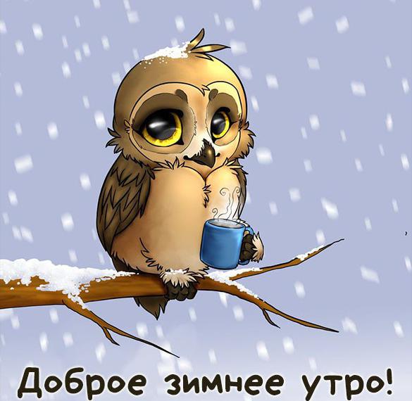 Скачать бесплатно Картинка зимнее доброе утро на сайте WishesCards.ru