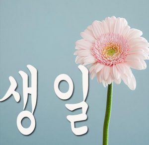 Скачать бесплатно Корейская открытка с днем рождения на сайте WishesCards.ru