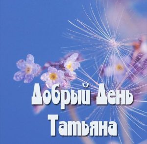 Скачать бесплатно Красивая картинка добрый день Танюша на сайте WishesCards.ru