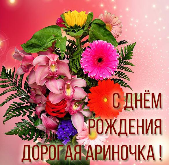 Скачать бесплатно Красивая картинка с днем рождения Ариночка на сайте WishesCards.ru