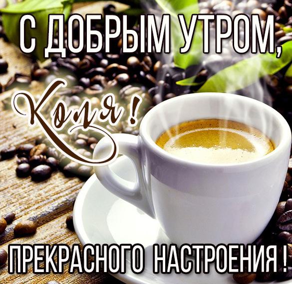 Скачать бесплатно Красивая картинка с добрым утром Коля на сайте WishesCards.ru
