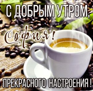 Скачать бесплатно Красивая картинка с добрым утром София на сайте WishesCards.ru