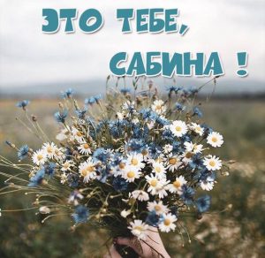 Скачать бесплатно Красивая картинка с именем Сабина на сайте WishesCards.ru