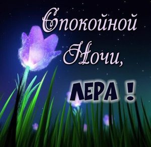 Скачать бесплатно Красивая картинка спокойной ночи Лера на сайте WishesCards.ru