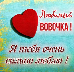 Скачать бесплатно Красивая картинка Вовочка я тебя люблю на сайте WishesCards.ru