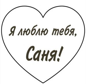Скачать бесплатно Красивая картинка я люблю тебя Саня на сайте WishesCards.ru