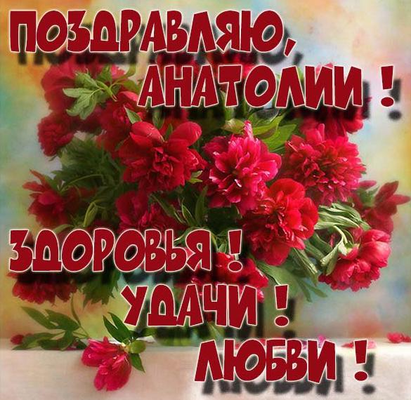 Скачать бесплатно Красивая открытка для Анатолия на сайте WishesCards.ru