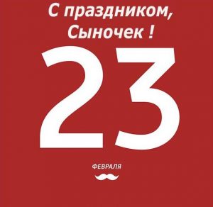 Скачать бесплатно Красивая открытка с 23 февраля сыну на сайте WishesCards.ru
