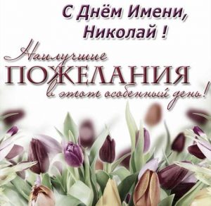 Скачать бесплатно Красивая открытка с днем имени Николай на сайте WishesCards.ru