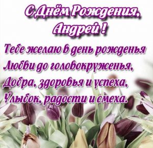 Скачать бесплатно Красивая открытка с днем рождения Андрей на сайте WishesCards.ru
