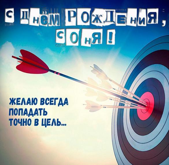 Скачать бесплатно Красивая открытка с днем рождения для Сони на сайте WishesCards.ru