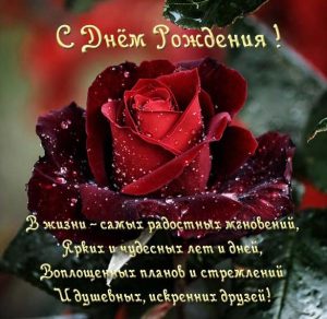 Скачать бесплатно Красивая открытка с днем рождения женщине со стихами на сайте WishesCards.ru