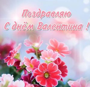 Скачать бесплатно Красивая открытка с днем Валентина с цветочками на сайте WishesCards.ru