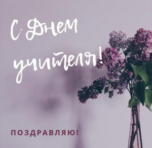 Скачать бесплатно Красивая открытка с праздником днем учителя на сайте WishesCards.ru
