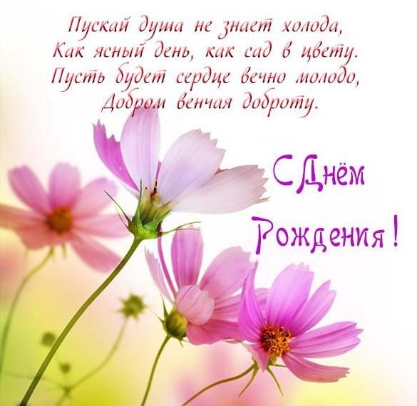 Скачать бесплатно Красивая открытка со стихами с днем рождения на сайте WishesCards.ru