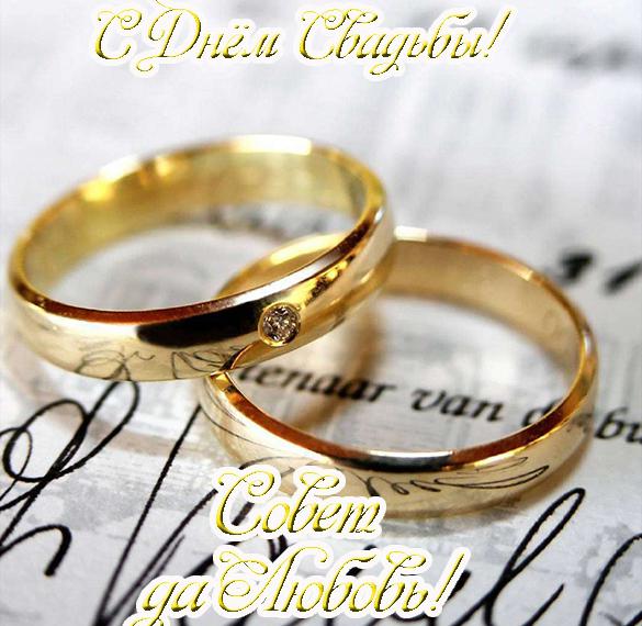 Скачать бесплатно Красивая открытка в день свадьбы на сайте WishesCards.ru
