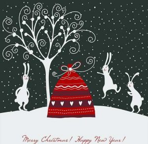 Скачать бесплатно Необычная новогодняя открытка на сайте WishesCards.ru