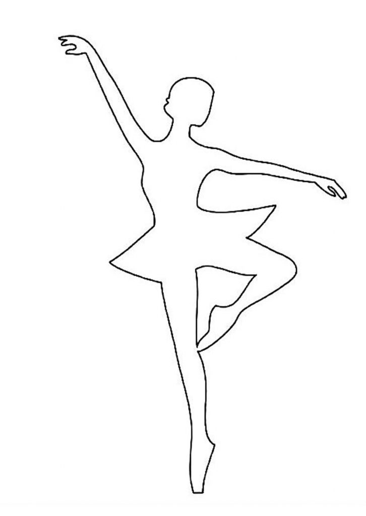Скачать бесплатно Новогодний трафарет на окна балерина на сайте WishesCards.ru