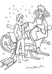 Скачать бесплатно Новогодний трафарет на окна снежная королева на сайте WishesCards.ru