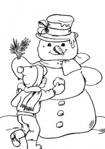 Скачать бесплатно Новогодняя картинка для раскраски детям на сайте WishesCards.ru