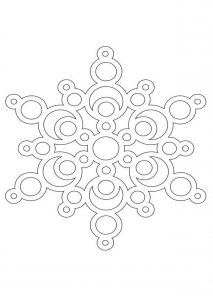 Скачать бесплатно Новогодняя картинка для распечатки со снежинками на сайте WishesCards.ru