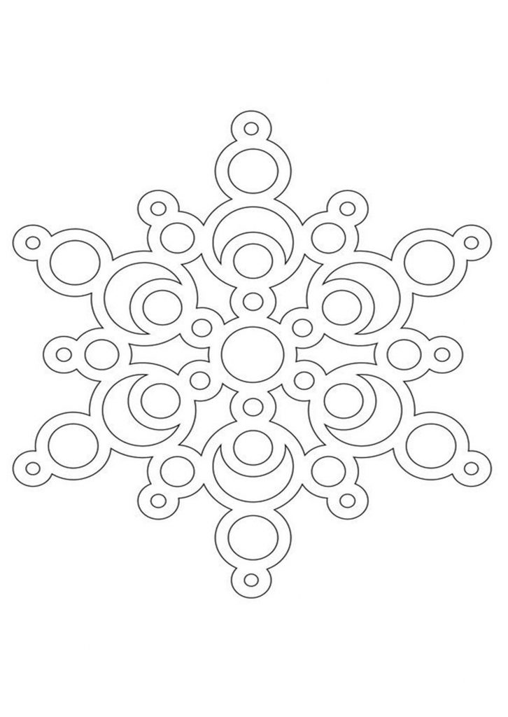 Скачать бесплатно Новогодняя картинка для распечатки со снежинками на сайте WishesCards.ru