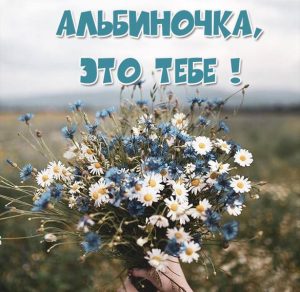 Скачать бесплатно Открытка Альбиночка это тебе на сайте WishesCards.ru