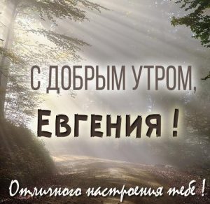 Скачать бесплатно Открытка для Евгении с добрым утром на сайте WishesCards.ru