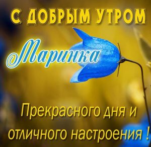 Скачать бесплатно Открытка для Маринки с добрым утром на сайте WishesCards.ru