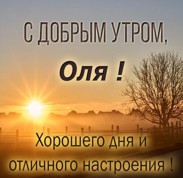 Скачать бесплатно Открытка для Оли с добрым утром на сайте WishesCards.ru