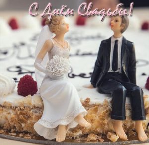 Скачать бесплатно Открытка к дню свадьбы в картинке на сайте WishesCards.ru